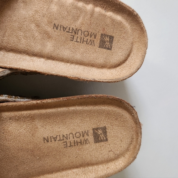 Gold Embellished Floral Sandals with Pearlescent Beads, Gem Stones & Sequins - Picture 10 of 13